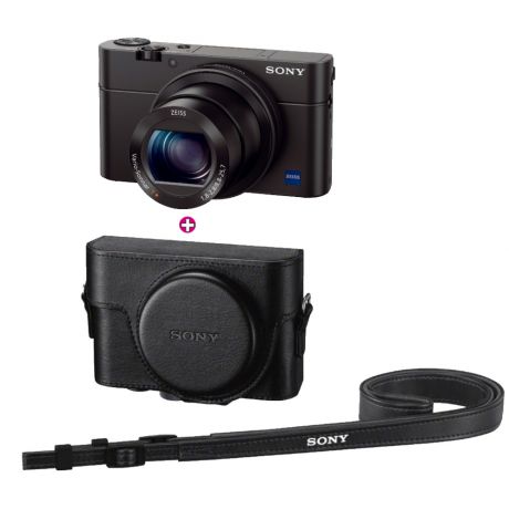 Sony Cyber-shot DSC-RX100M3 Компактный цифровой фотоаппарат + LCJ-RXF Black Чехол для фотоаппарата