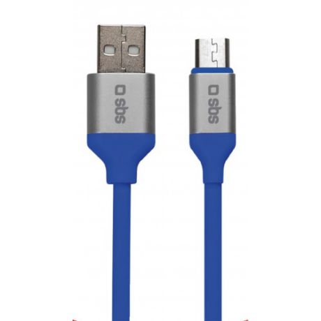 Кабель USB - microUSB SBS TECABLEMICROFLUOB Blue