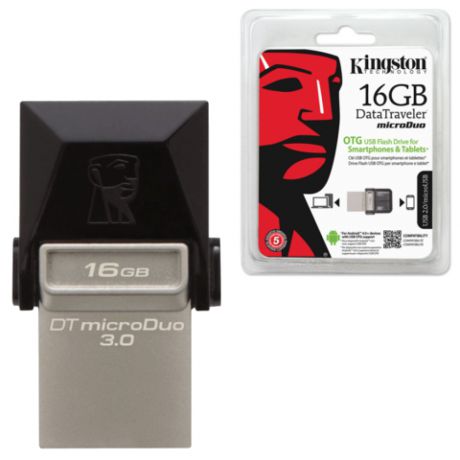 USB Flash накопитель Kingston DataTraveler microDuo 16GB Black