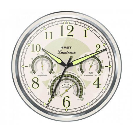 Часы настенные с барометром и гигрометром RST 77749
