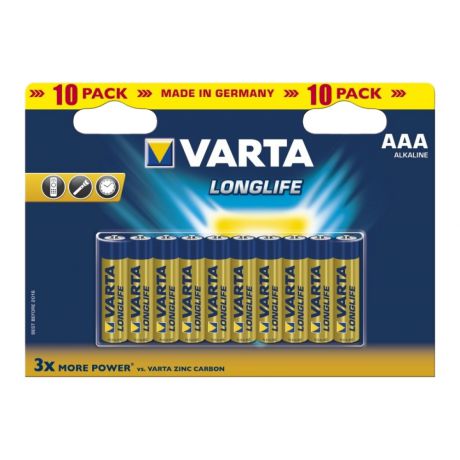 Батарейки Varta Longlife Extra AAA 10шт.