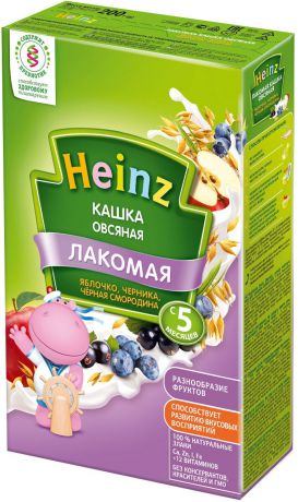 Heinz Каша Лакомка Овсяная яблочко/черника/чёрная смородина, с 5 мес.