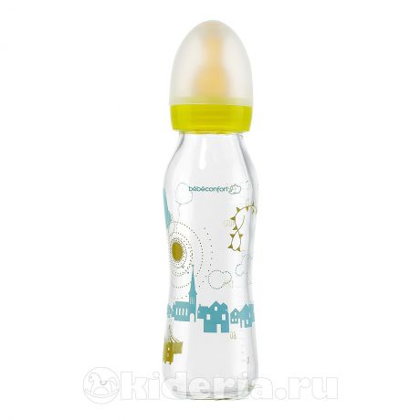 Bebe Confort Стеклянная бутылочка для кормления 240 мл, с рождения