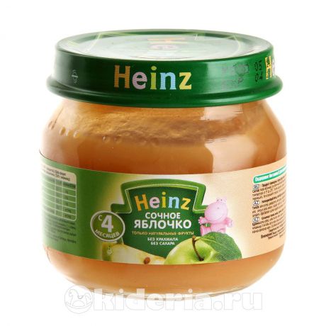 Heinz Сочное яблочко пюре, с 4 мес