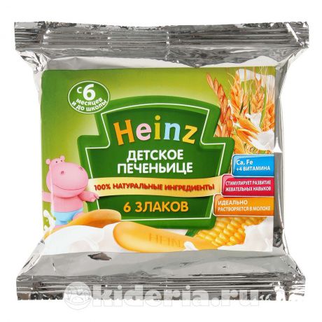Heinz Детское печеньице 6 злаков, с 6 мес.
