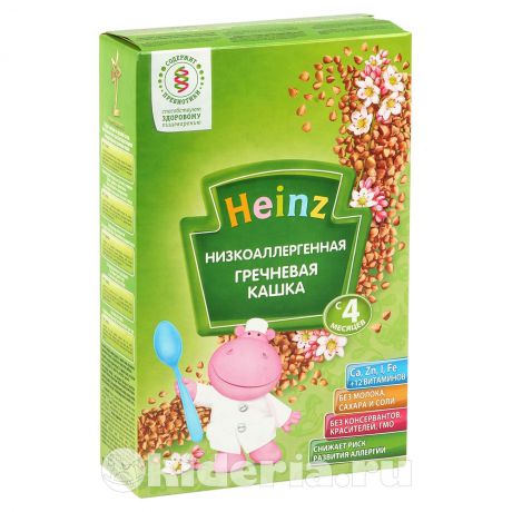 Heinz Гречневая низкоаллергенная безмолочная кашка, с 4 мес.