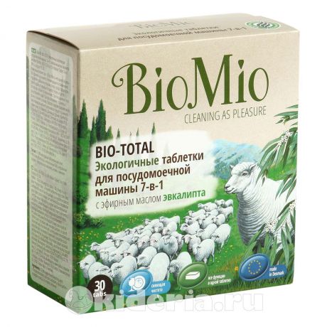 BioMio ЭКО таблетки для посудомоечных машин 7 в 1, с эфирным маслом эвкалипта