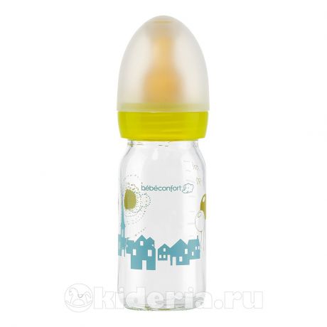 Bebe Confort Стеклянная бутылочка для кормления CLASSIC 110 мл, с рождения