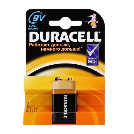 DURACELL DURACELL, Basic 9V Батарейка алкалиновая 9V 6LR61