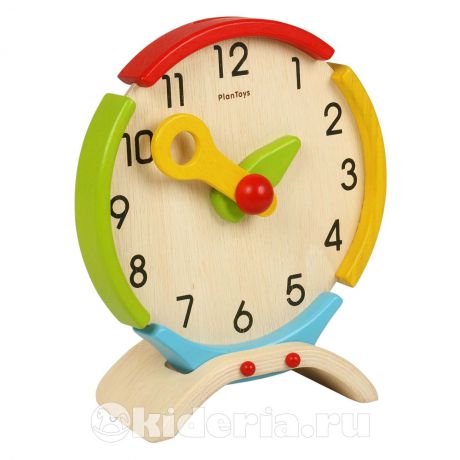Plan Toys Деревянная развивающая игрушка Обучающие часы, с 4 лет