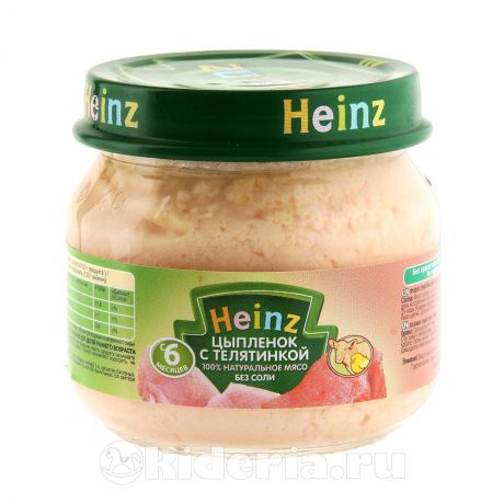 Heinz Пюре цыплёнок с телятинкой, с 6 мес