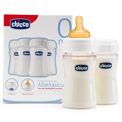 Chicco Бутылочки для хранения молока с соской, с рождения