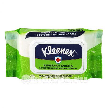 Kleenex Влажные салфетки Антибактериальные МегаПек