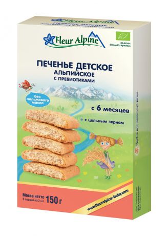 Fleur Alpine Печенье Альпийское с пребиотиками, с 6 мес.