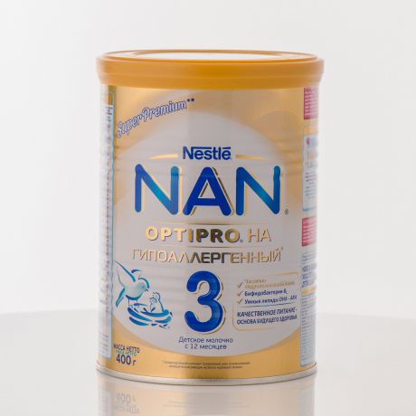 NAN Детское гипоаллергенное молочко NAN Гипоаллергенный 3, с 12 месяцев, 400 г