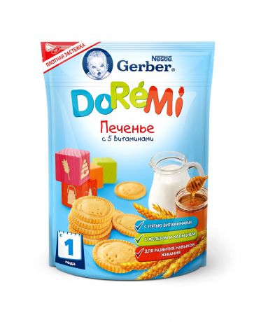 Gerber Печенье  DoReMi c 5 витаминами (с 12 мес.), 180 г