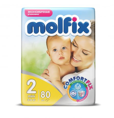 Molfix Подгузники детские Mini 2, 3-6 кг