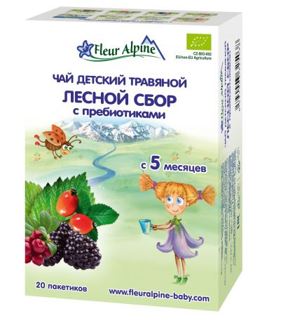 Fleur Alpine Чай Лесной сбор с пребиотиками, с 5 мес.