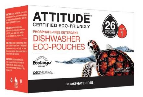Attitude Средство для посудомоечной машины Eco-pouches, таблетки