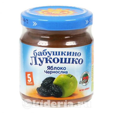 Бабушкино Лукошко Пюре чернослив/яблоко, с 5 мес.