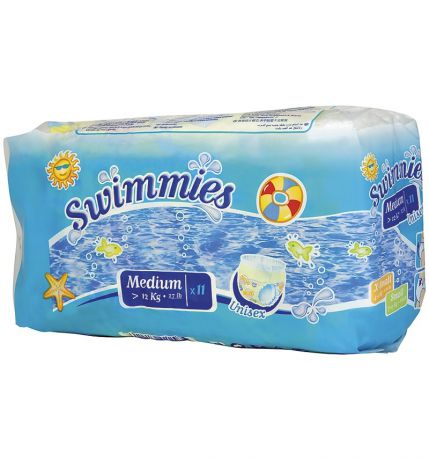 Swimmies! Трусики-подгузники для плавания 12+ кг, 11 шт