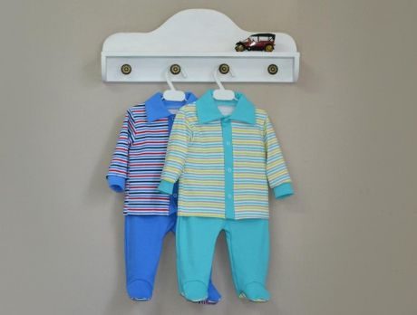 Бэби-Бум Комплект одежды для мальчика КД49-И Денди, темно-голубой в полоску 62 р