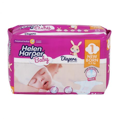 Helen Harper Детские подгузники Baby Newborn 2-5 кг, 24 шт
