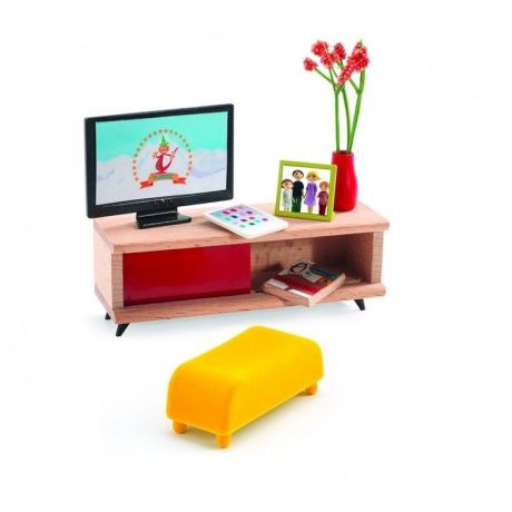DJECO Мебель для кукольного дома Телевизор с 4 лет