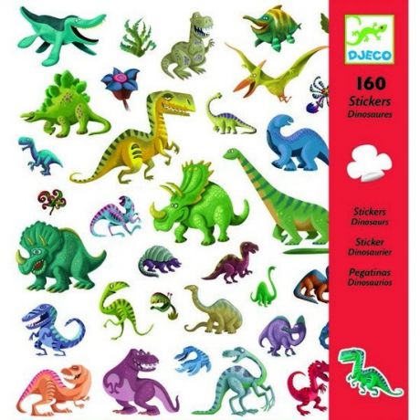 DJECO Наклейки Динозавры, 160 шт