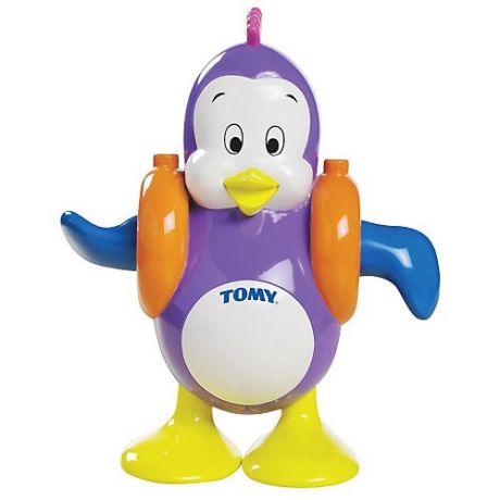 Tomy Музыкальная игрушка для ванны Плескающийся Пингвин, с 12 мес.