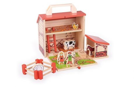 Zenit Wooden Toys Набор для игры деревянный "Ферма", с 3 лет
