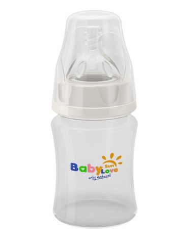 Baby Sun Love Бутылочка для кормления 150 мл, широкое горло, с рождения, с соской.