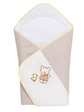 Ceba Baby Одеяло-конверт Ducklings brown вышивка