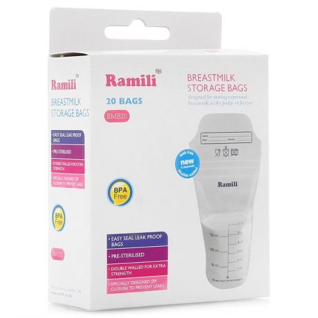 Ramili Пакеты для хранения грудного молока Ramili Breastmilk Bags BMB20