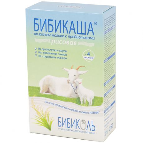 Бибиколь БибиКаша рис на козьем молоке (250х6)