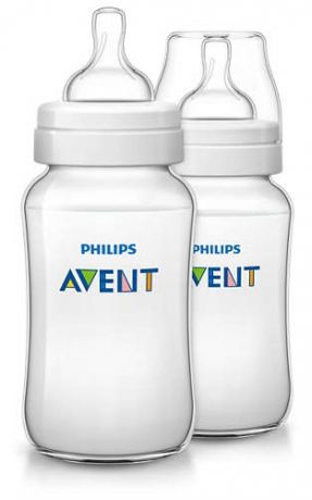 Philips Avent Бутылочка для кормления 330 мл с соской со средним потоком для детей 2 шт. с 3 мес.