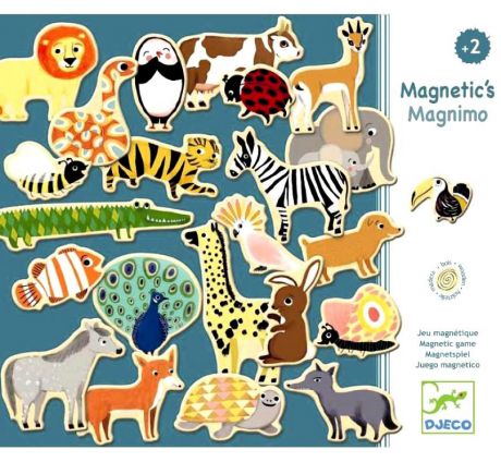 DJECO Детская развивающая магнитная игра Зоопарк 36 деталей, с 2 лет