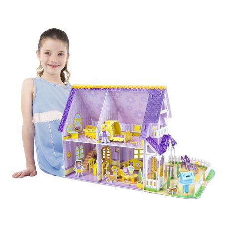 Melissa & Doug "Пазл"3D Пурпурный домик для куклы