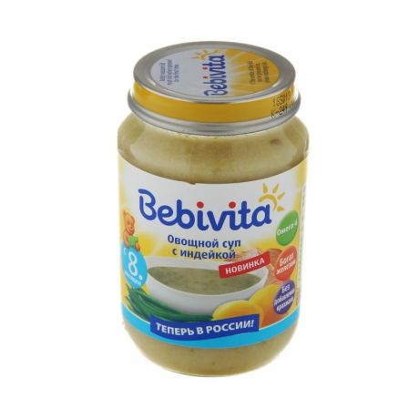 Bebivita Овощной суп с индейкой от 8 мес