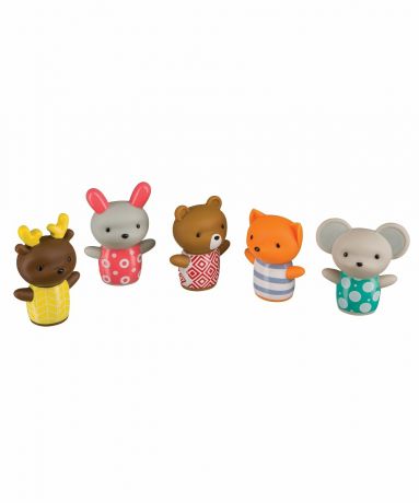 Happy Baby Набор ПВХ-игрушек для ванны Little friends, с 6 мес.