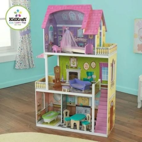 KidKraft Кукольный домик Барби «Флоренс» с 10 предметами мебели с 3 лет