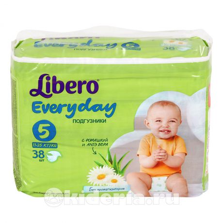 Libero! Подгузники Libero Everyday с ромашкой, XL, 11-25 кг