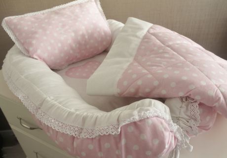 MAMINY ZAPISKY Babynest Комплект ( кокон +подушечка декоративная+одеяльце для младенца)