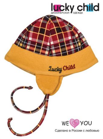 Lucky Child Шапочка детская Мужички (арт. 27-91/цветной). ИНТЕРЛОК