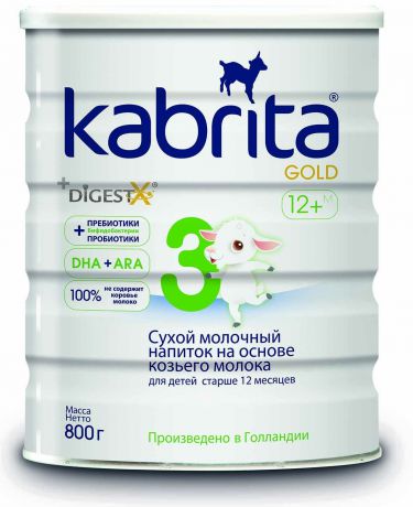 Kabrita Смесь Gold 3, сухой молочный напиток на основе козьего молока, от 1 года