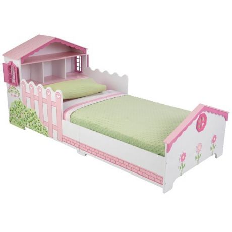 KidKraft Детская кровать “Кукольный домик” с полочками с 18 мес