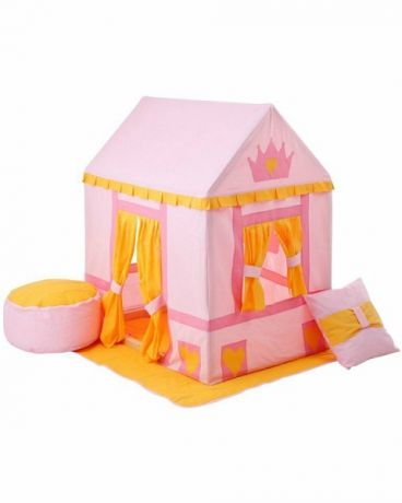 Paremo Текстильный домик-палатка с пуфиком для девочек "Дворец Три Короны"  с 3 лет
