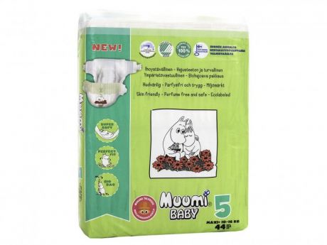 Muumi Детские подгузники Maxi+ 10-16 кг, 44 шт