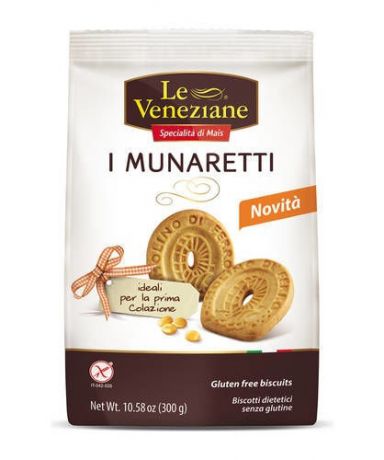 Le Veneziane Печенье сливочное MUNARETTIкукурузное