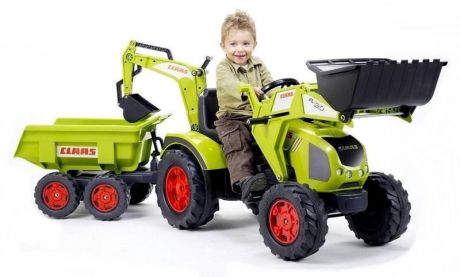 Falk Трактор-экскаватор  педальный с прицепом, с 3 лет